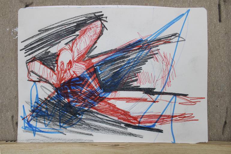 Original Abstract Animal Painting by Miloš Hronec