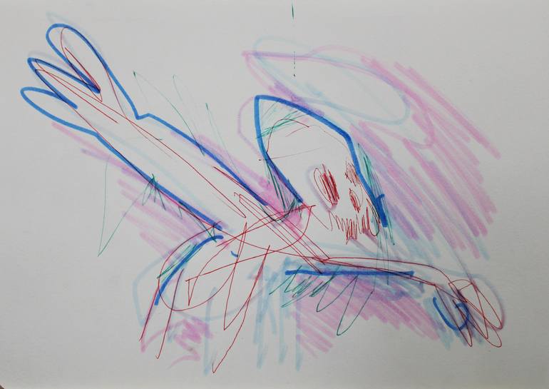 Original Abstract Animal Painting by Miloš Hronec