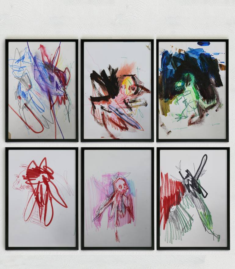 Original Abstract Animal Painting by Miloš Hronec