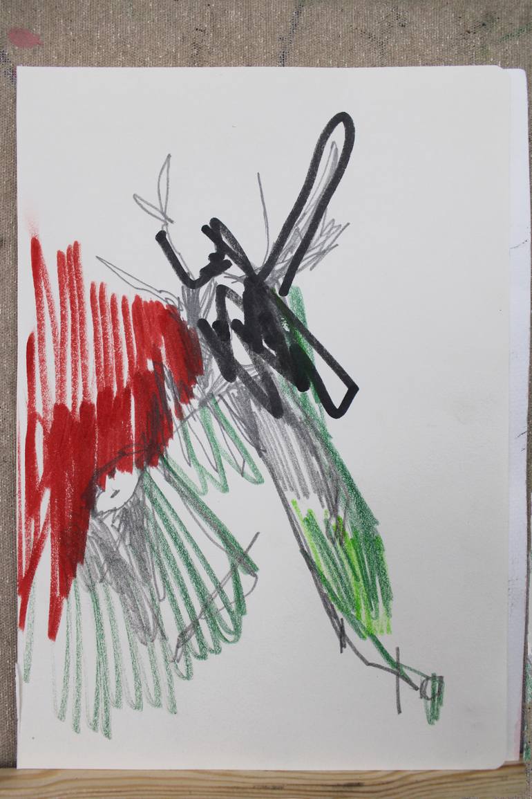 Original Abstract Animal Painting by Miloš Hronec