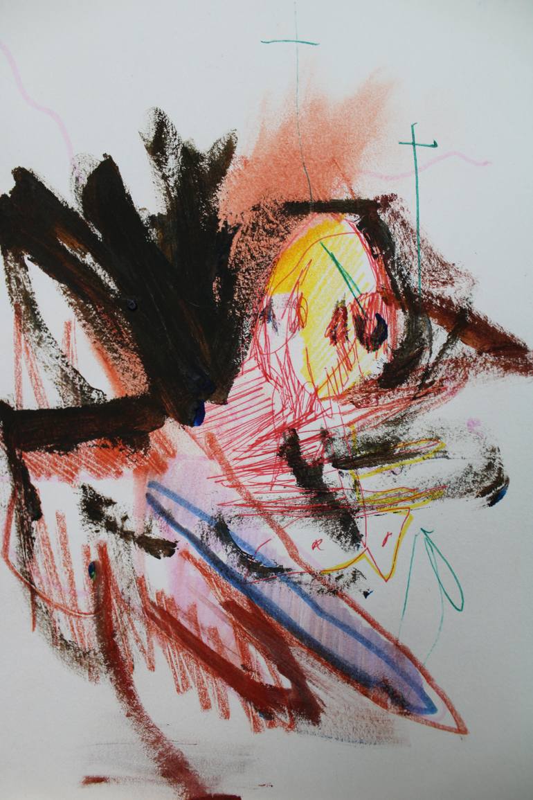 Original Abstract Animal Painting by Miloš Hronec