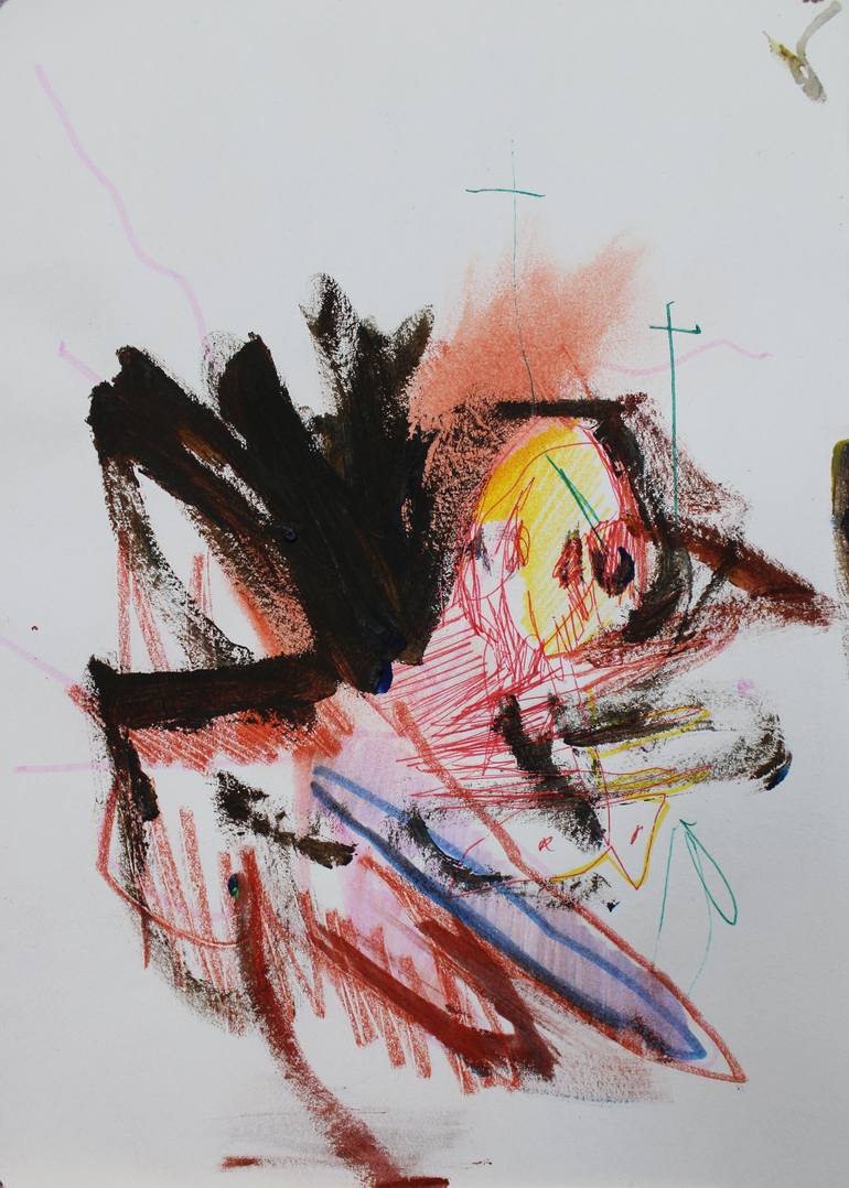 Original Abstract Animal Painting by Miloš Hronec