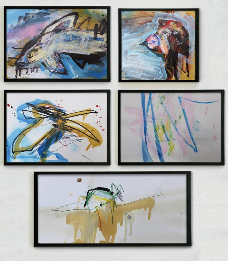 Original Abstract Animal Painting by Miloš Hronec