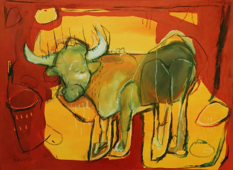 Spanish Bull X Painting By Milo Hronec Saatchi Art   2467201 HSC00001 7 