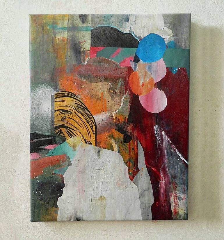 Original Abstract People Painting by Miloš Hronec