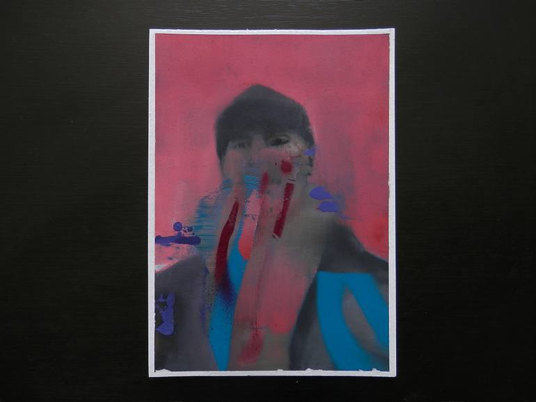 Original Expressionism People Painting by Miloš Hronec