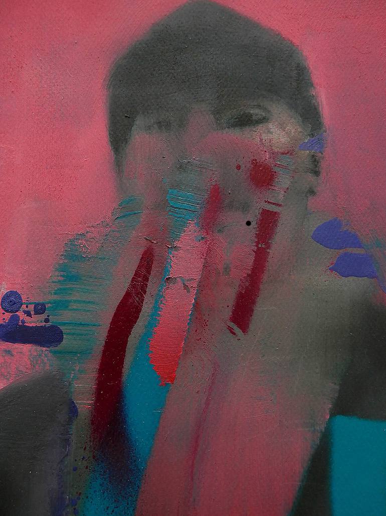 Original Expressionism People Painting by Miloš Hronec