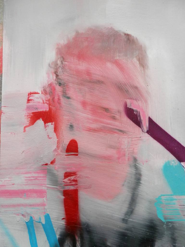 Original Expressionism People Painting by Miloš Hronec