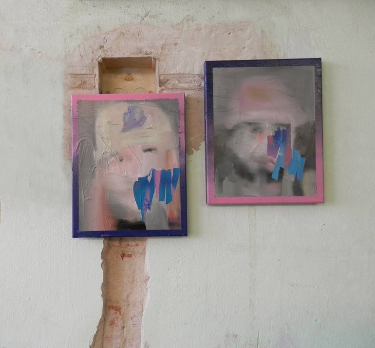 Original Expressionism Portrait Painting by Miloš Hronec