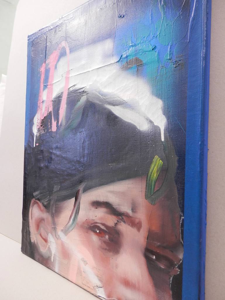 Original Expressionism Portrait Painting by Miloš Hronec