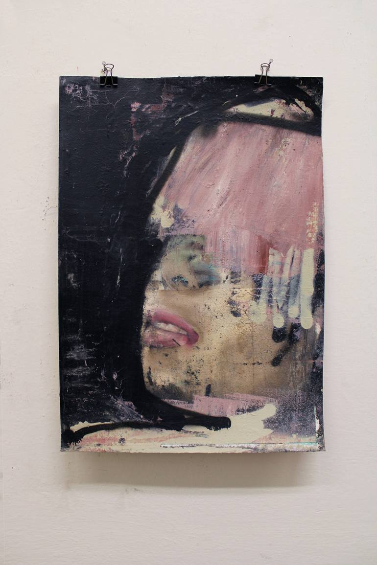 Original Expressionism Portrait Painting by Miloš Hronec