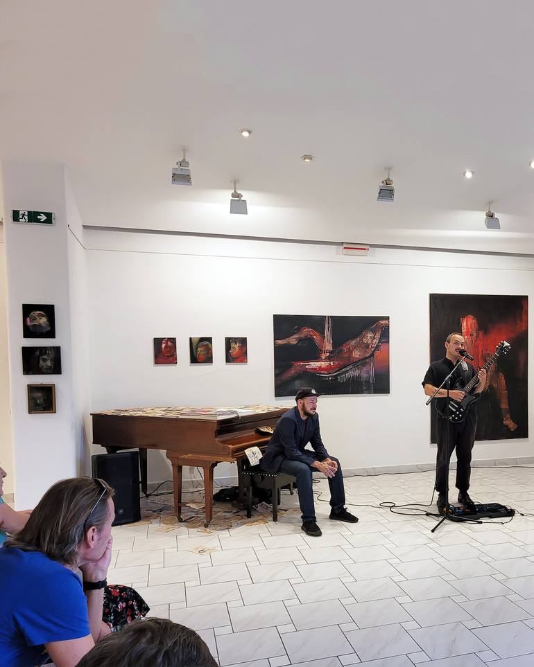 Original Expressionism People Painting by Miloš Hronec