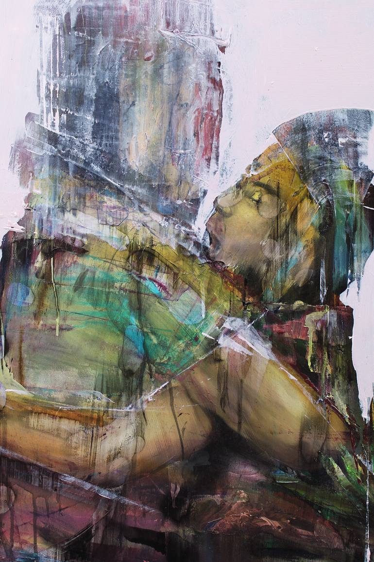 Original Expressionism People Painting by Miloš Hronec