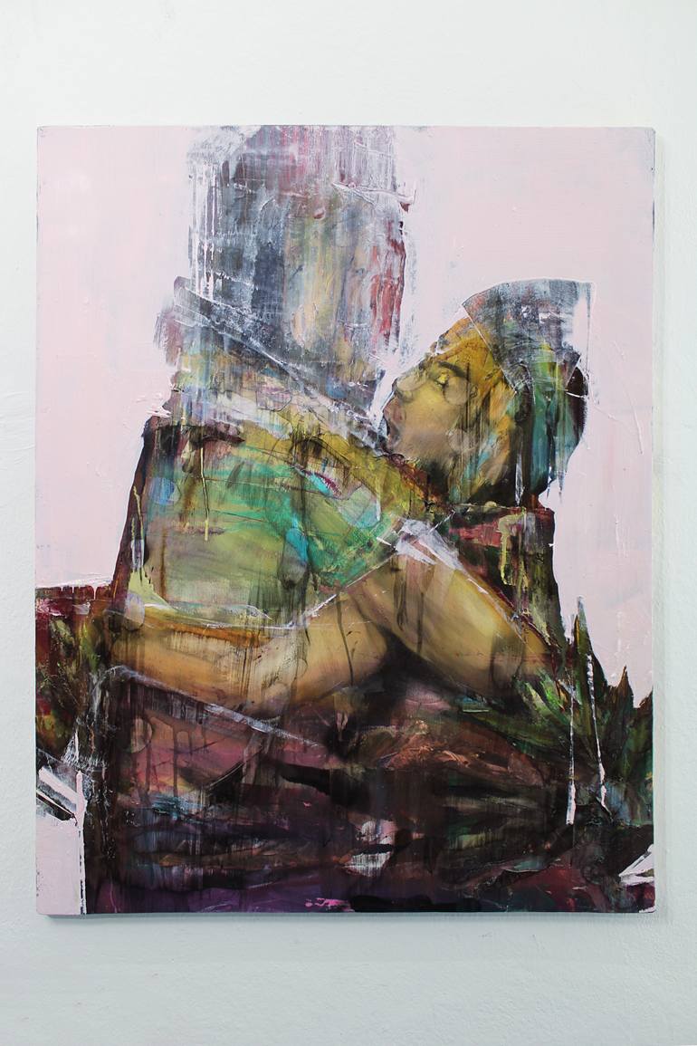 Original Expressionism People Painting by Miloš Hronec