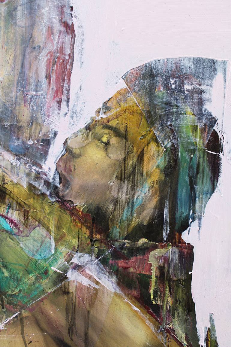 Original Expressionism People Painting by Miloš Hronec