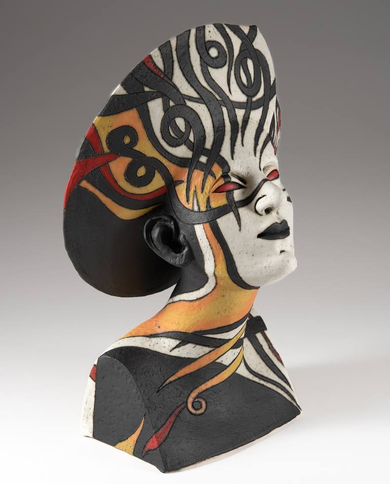 Original Art Deco Women Sculpture by Inna Olshansky