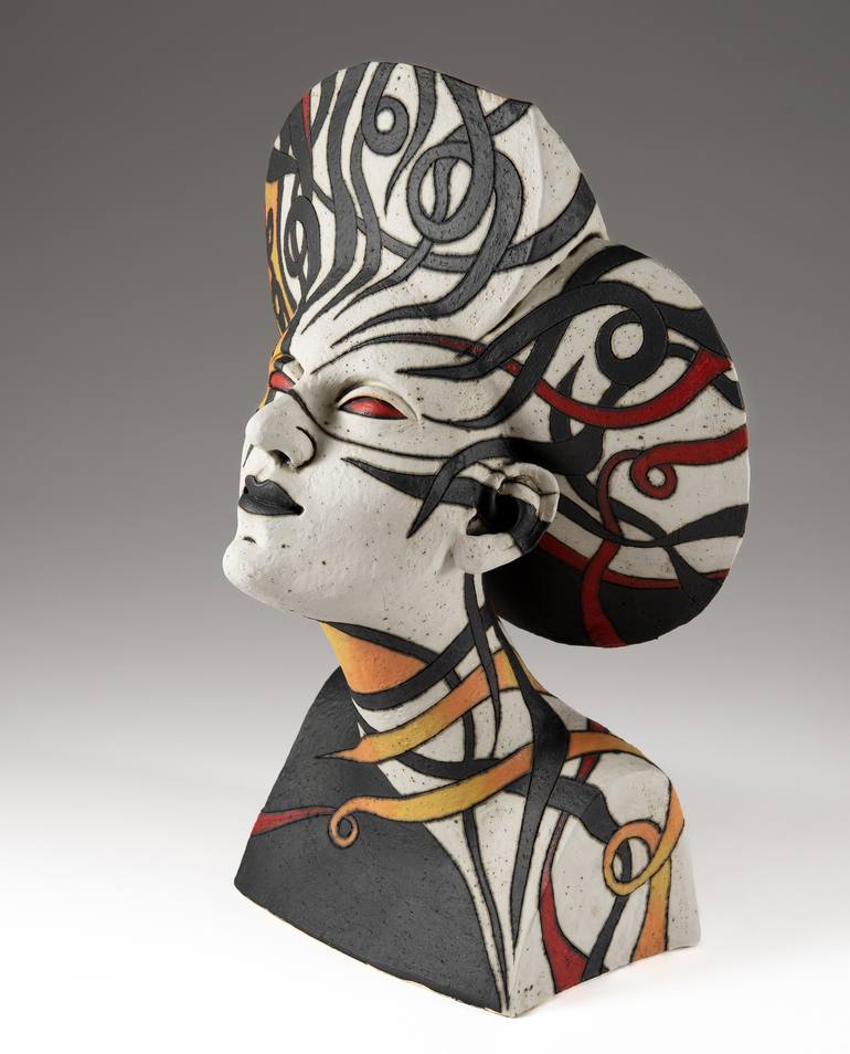 Original Art Deco Women Sculpture by Inna Olshansky