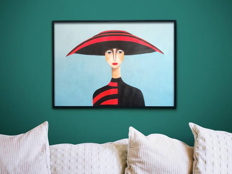 Original Abstract Expressionism Women Painting by Antonio Abril