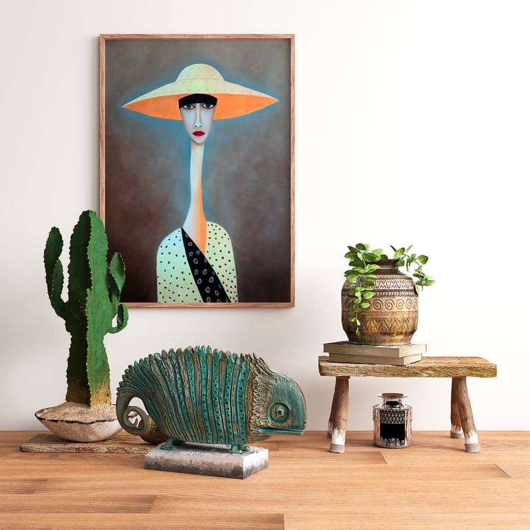 Original Abstract Expressionism Women Painting by Antonio Abril