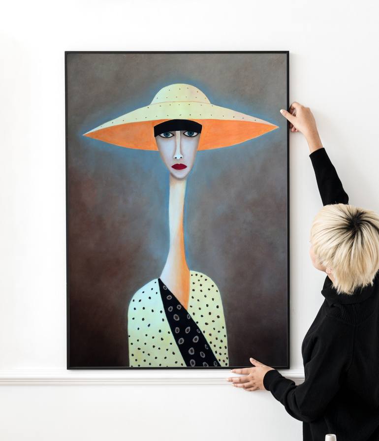 Original Abstract Expressionism Women Painting by Antonio Abril