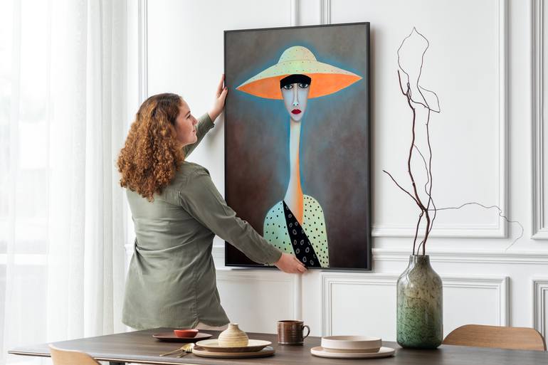 Original Abstract Expressionism Women Painting by Antonio Abril