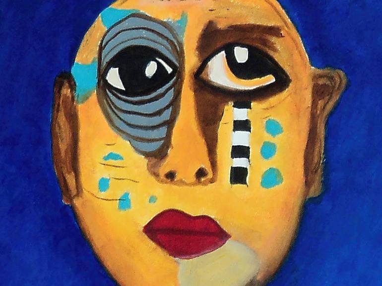 Original Abstract Men Painting by Antonio Abril