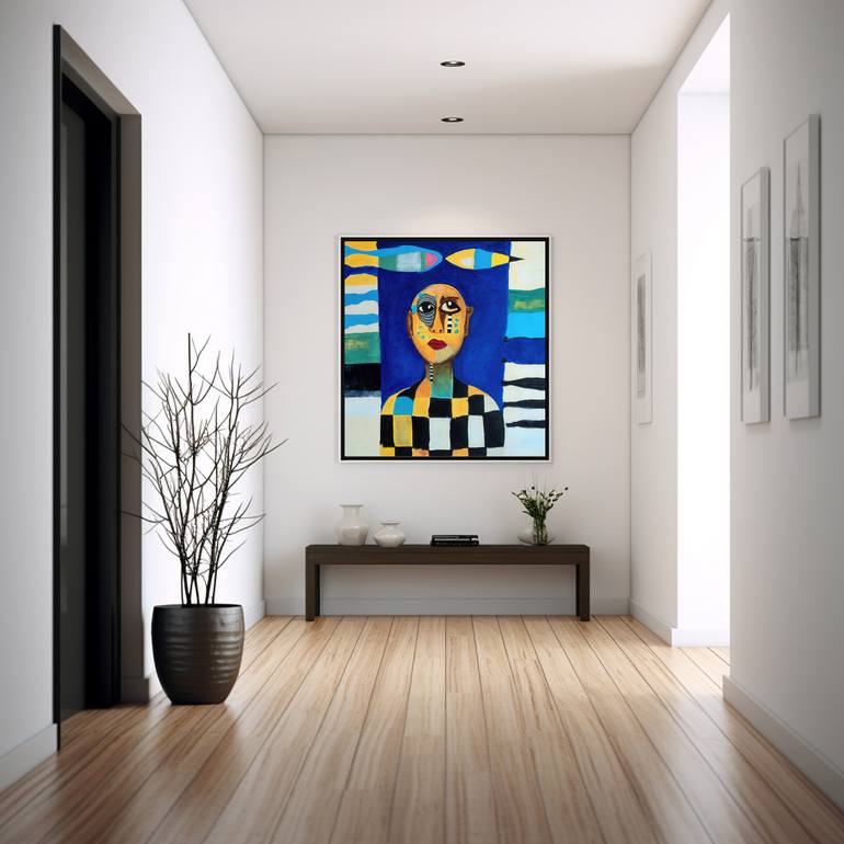 Original Abstract Men Painting by Antonio Abril
