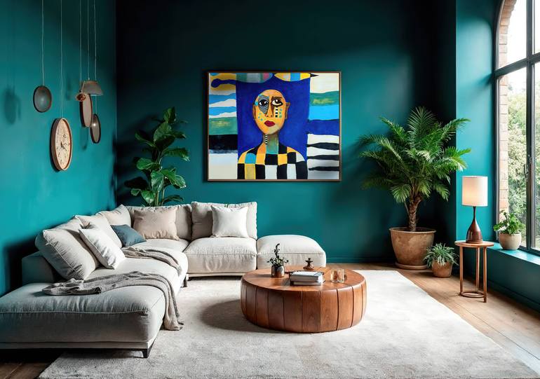 Original Abstract Men Painting by Antonio Abril