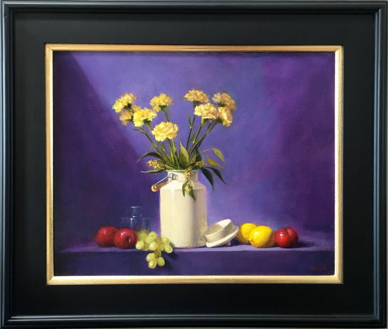 Still Life with Lilac Painting  Giochimo Galbusera Oil Paintings