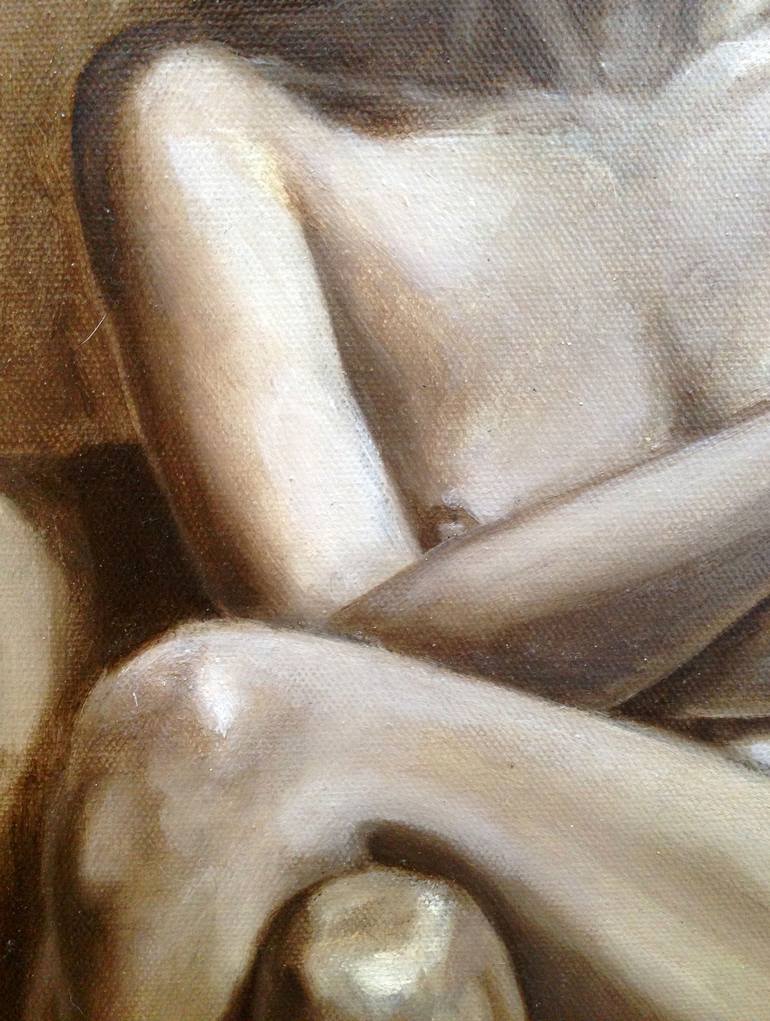 Original Figurative Nude Painting by Yana Golikova
