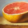 I did this grapefruit painting from life, using professional artist grade oil colors. It is painted on stretched canvas (3/4 inch thick) and it measures 6x6 inches.
Painting is framed (espresso color) and ready to be hanged.
Framed size 12*12 inches.
This is a one of a kind original work signed on the front.
Please note even though I photo my paintings in sunlight to show the colors as accurate as possible slight variation in color my occur due to different screens settings.