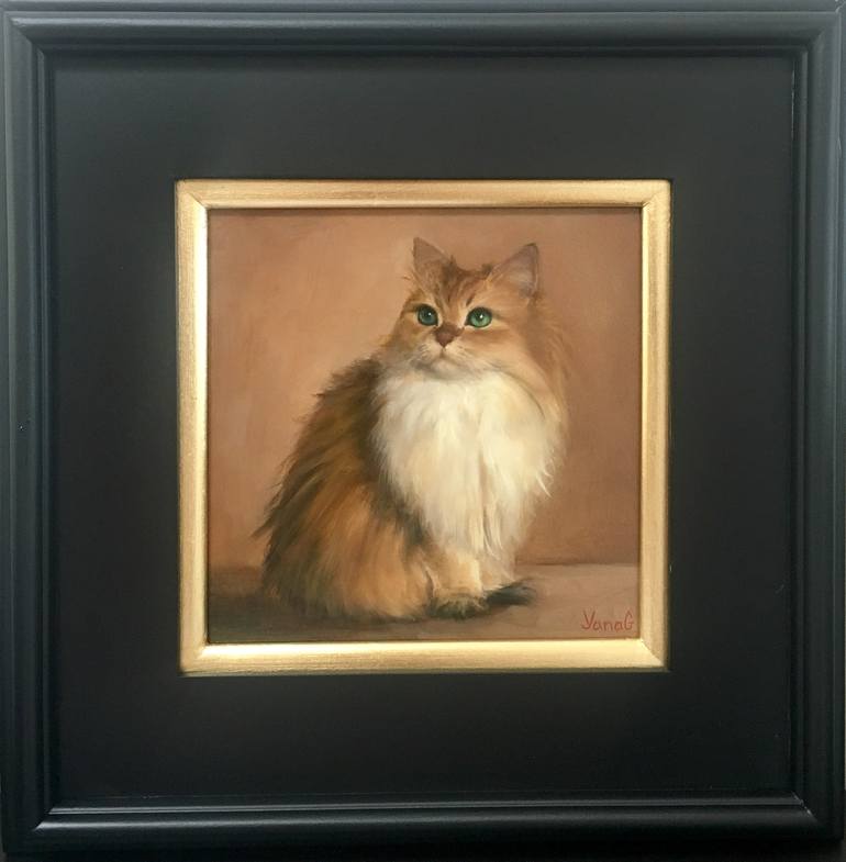 Original Fine Art Cats Painting by Yana Golikova