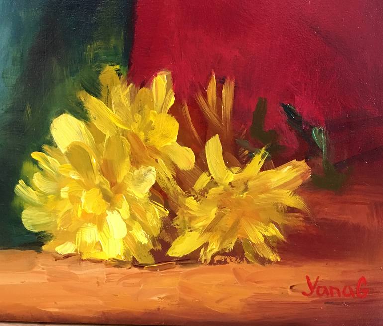 Original Fine Art Floral Painting by Yana Golikova