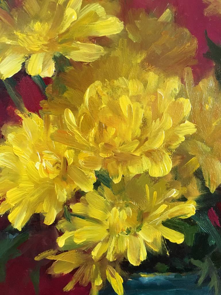 Original Fine Art Floral Painting by Yana Golikova