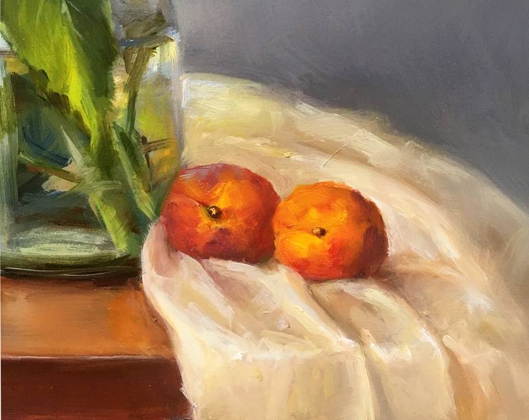 Hydrangeas And Peaches Origianl Oil Painting Painting By Yana Golikova Saatchi Art