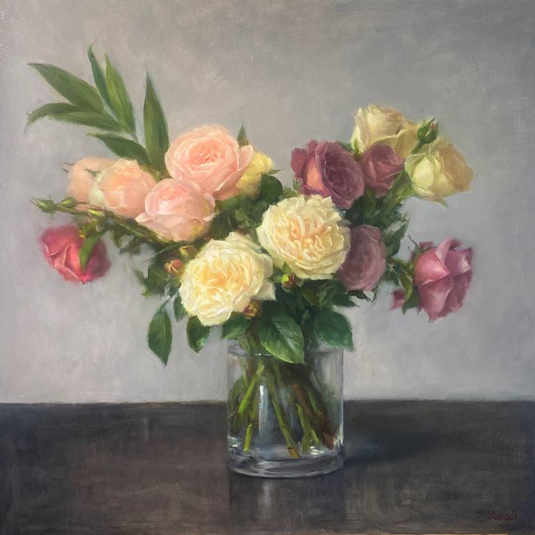 Mother's Day Bouquet Painting by Yana Golikova | Saatchi Art