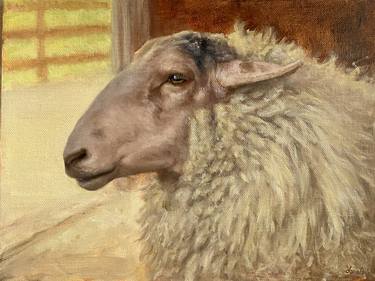 "The Old Sheep" Original Oil Painting by Yana Golikova thumb