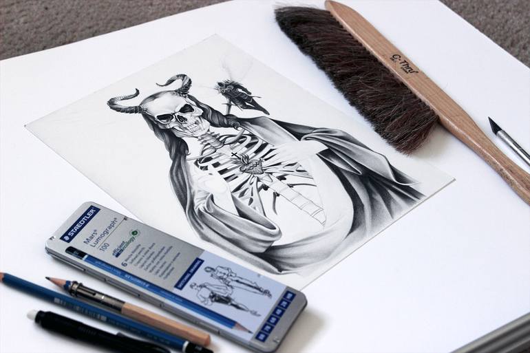 Original Photorealism Religion Drawing by Dayron Villaverde