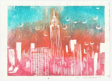 NEW YORK SKYLINE -THE GRADIENT TEAL SKY OF BIG APPLE - Limited Edition 3 of 7 thumb