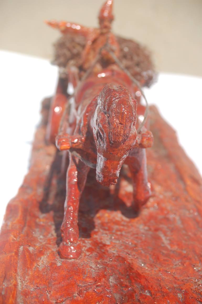 Original Photorealism Horse Sculpture by Catalin Sandra