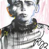 James Dean in Pink and Blue by Rebecca Russo