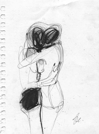 Original Expressionism Love Drawings by Rebecca Russo