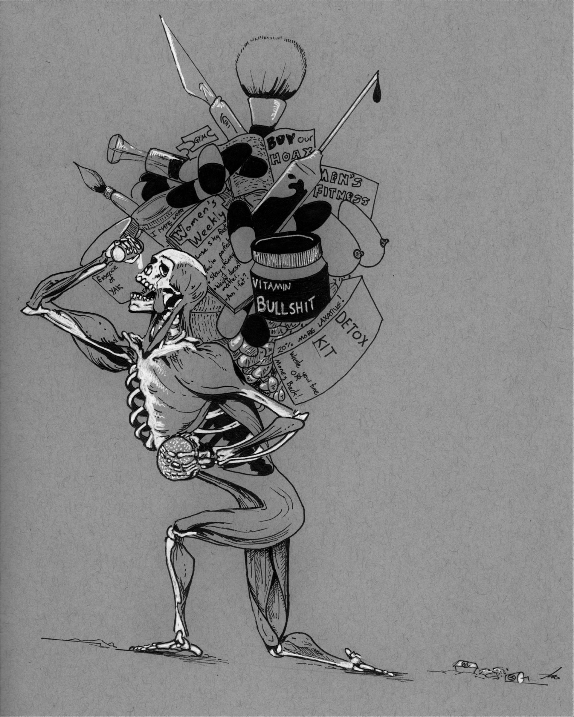 Sisyphus Drawing by Michael Nicholson | Saatchi Art