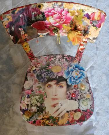 Original Dada Floral Collage by Nelly Sanzi Juli