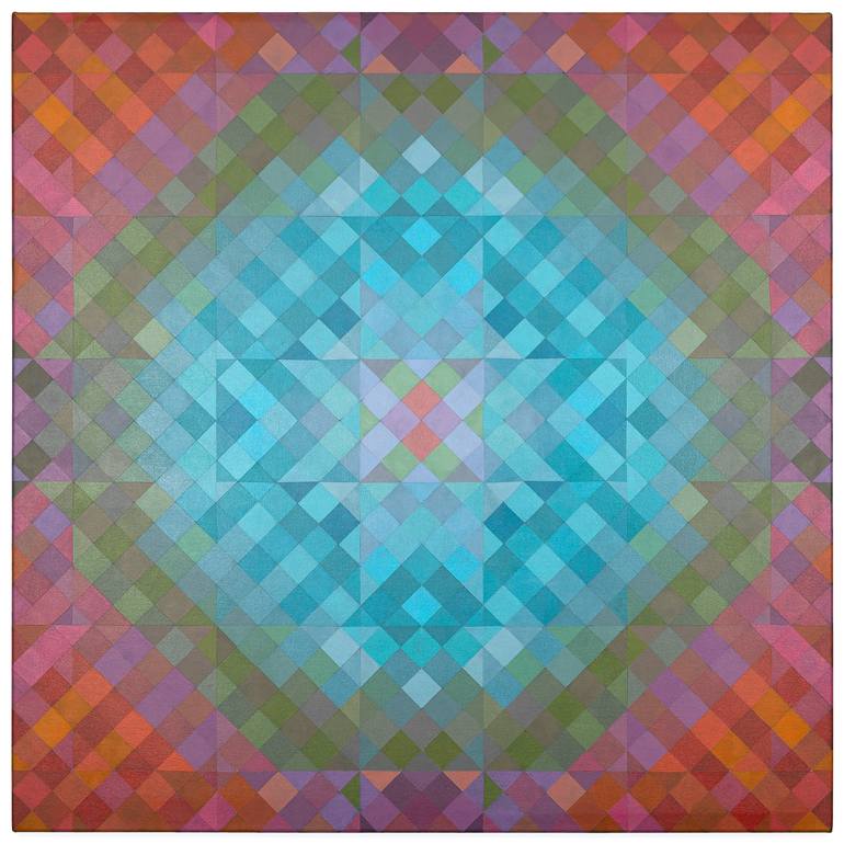 Original Abstract Geometric Painting by Karen Freedman