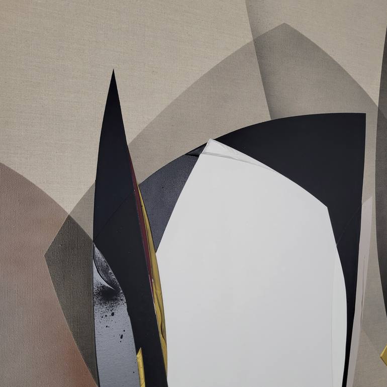 Original Art Deco Abstract Painting by Moises Ortiz