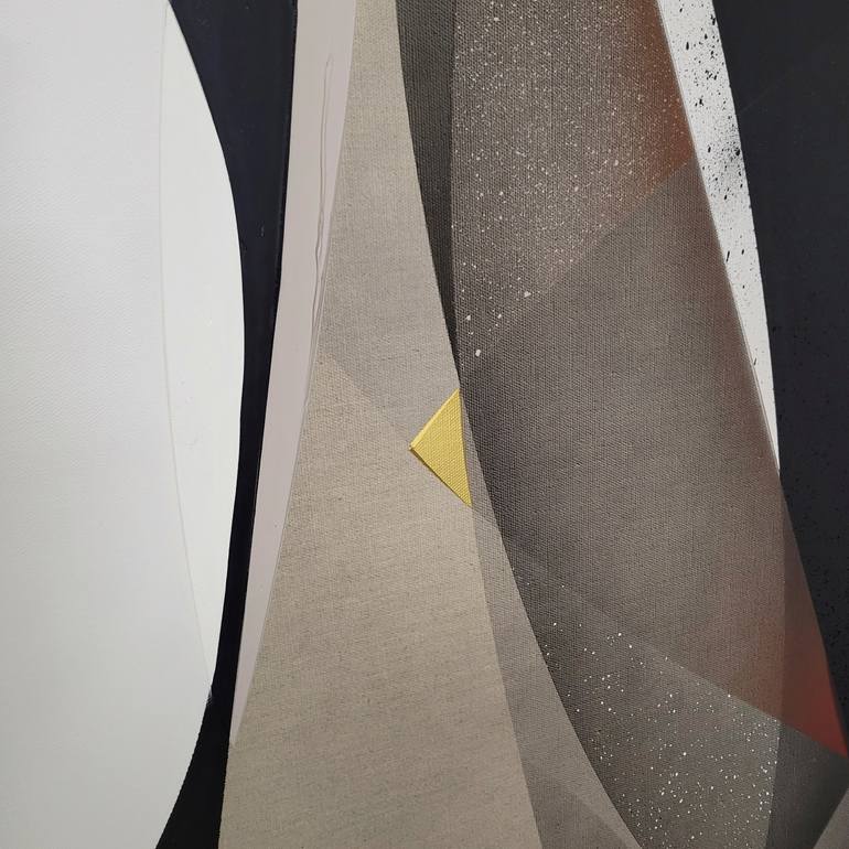 Original Art Deco Abstract Painting by Moises Ortiz