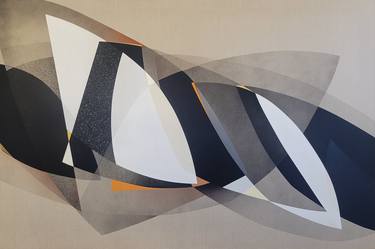 Original Cubism Abstract Painting by Moises Ortiz