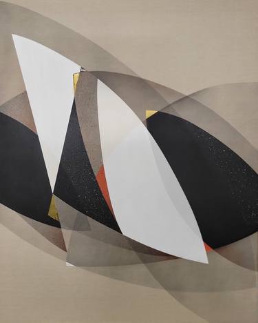 Original Cubism Abstract Painting by Moises Ortiz