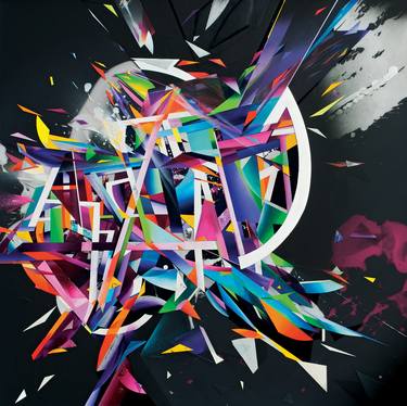 Original Abstract Paintings by Moises Ortiz